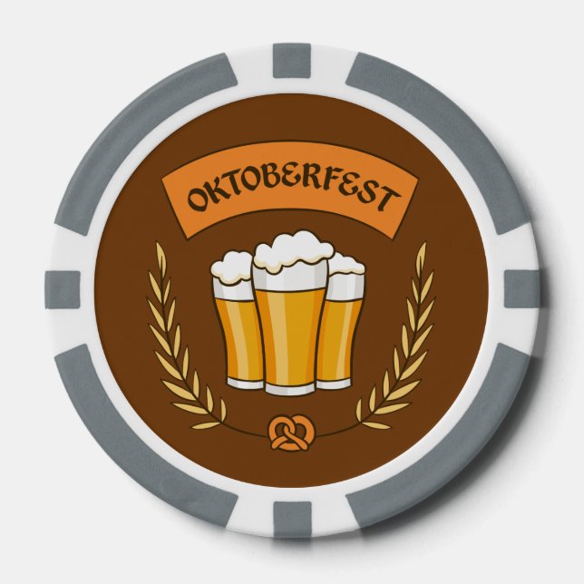Oktoberfest custom text poker chips (Front)