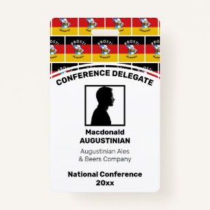 OKTOBERFEST Customized Logo Photo ID Name Badge