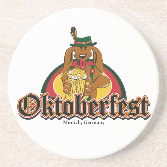 Oktoberfest Dachshund Coaster (Front)