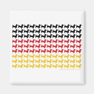 Oktoberfest Dachshund Flag Magnet