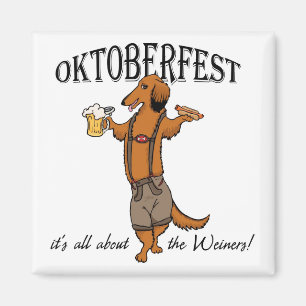 Oktoberfest Dachshund Magnet