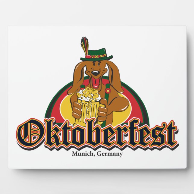 Oktoberfest Dachshund Plaque (Front)