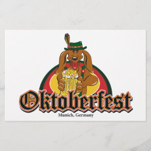 Oktoberfest Dachshund Stationery