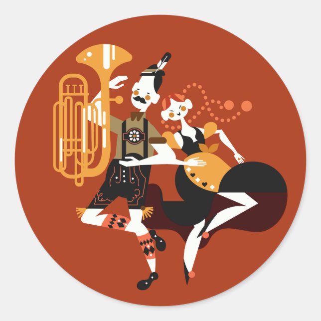 Oktoberfest Dancers stickers (Front)