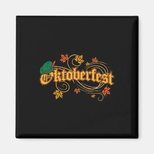 Oktoberfest Fall Autumn Leaves German Costume Wome Magnet