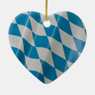 Oktoberfest Flag Colours Bavaria Bayern Ceramic Ornament