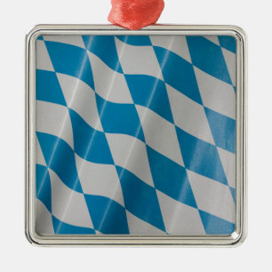 Oktoberfest Flag Colours Bavaria Bayern Metal Ornament