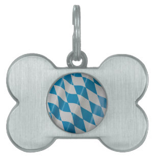 Oktoberfest Flag Colours Bavaria Bayern Pet ID Tag