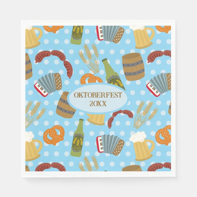Oktoberfest Food and Drink Napkin (Front)