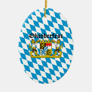 Oktoberfest - From Leon with beer Ceramic Ornament