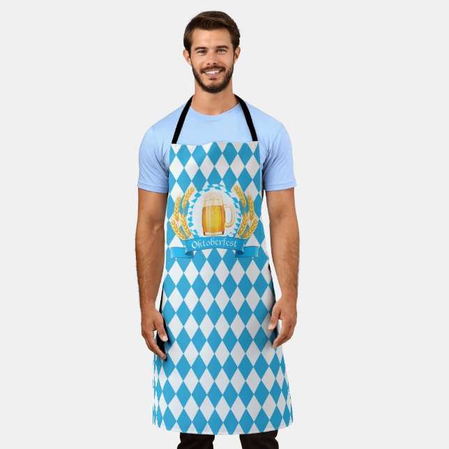 Oktoberfest Frothy Beer Mug Apron (Worn)