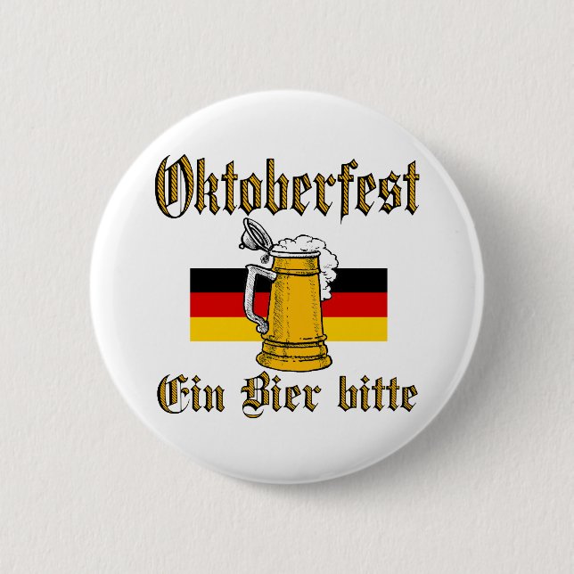 Oktoberfest Gear 2 Inch Round Button (Front)