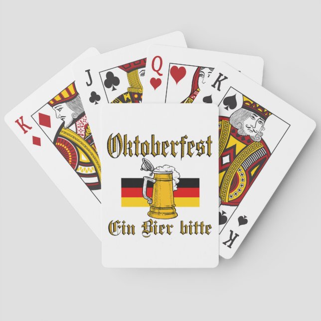 Oktoberfest Gear Playing Cards (Back)
