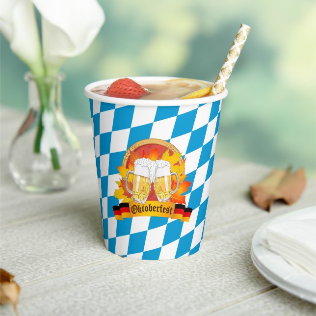 Oktoberfest German Beer Festival Paper Cups (Insitu)