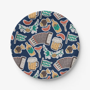 Oktoberfest German Beer Festival Paper Plate