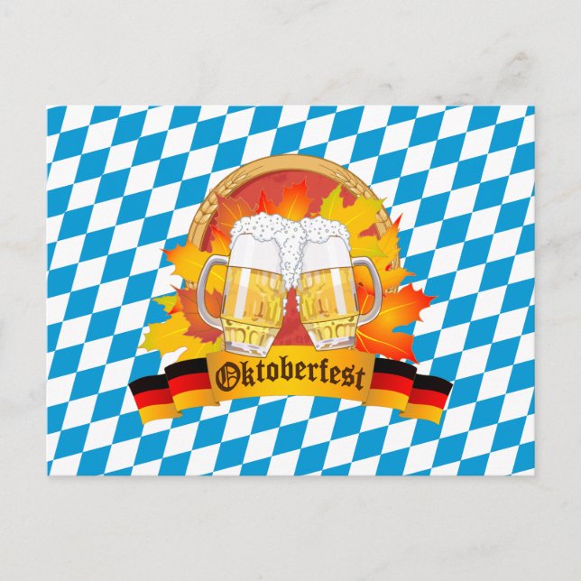 Oktoberfest German Beer Festival Postcard (Front)