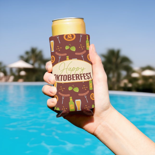 Oktoberfest German Beer Festival Seltzer Can Cooler (In Situ Pool)