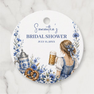 Oktoberfest German Beer Pretzel Bridal Shower Favour Tags