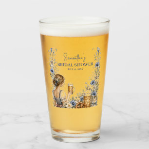 Oktoberfest German Beer Pretzel Bridal Shower Glass