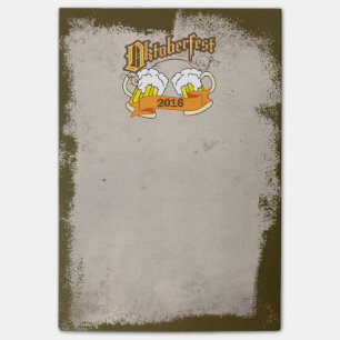Oktoberfest German Festival Beer Steins Typography Post-it Notes