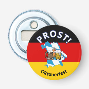 OKTOBERFEST German Flag Cartoon 3 Beers PROST Bottle Opener