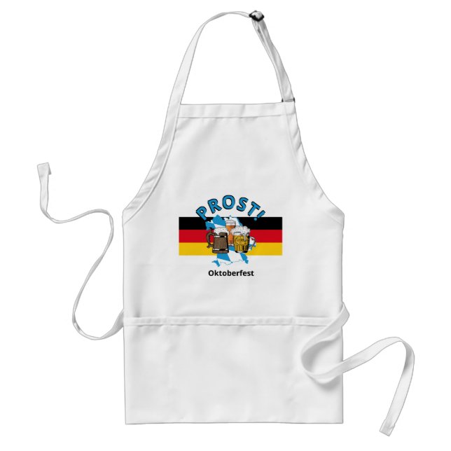 OKTOBERFEST German Flag PROST Cartoon Beers Bayern Standard Apron (Front)