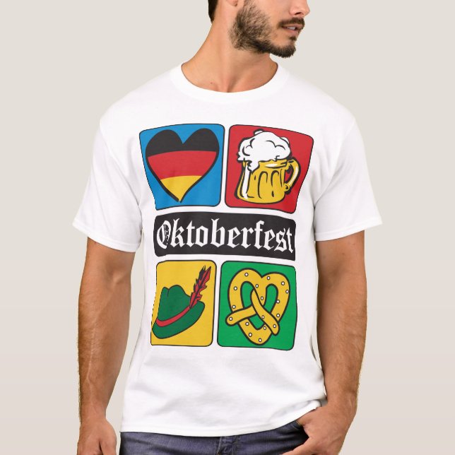 Oktoberfest German Icons T-Shirt (Front)