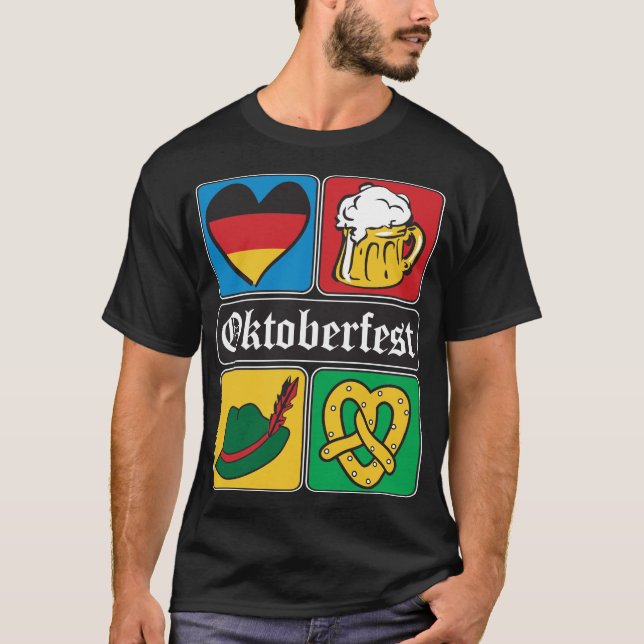 Oktoberfest German Icons T-Shirt (Front)