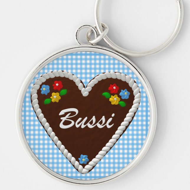 Oktoberfest Heart "Bussi" Keychain (Front)