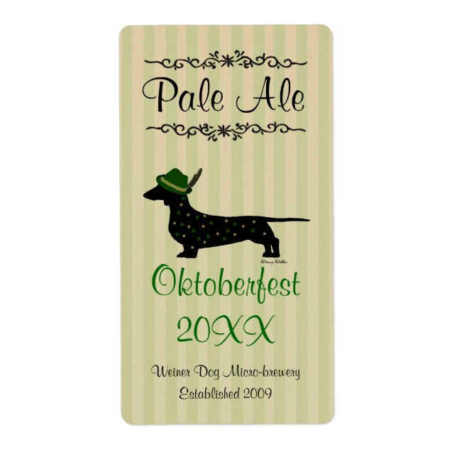 Oktoberfest Home brewed beer Labels (Front)