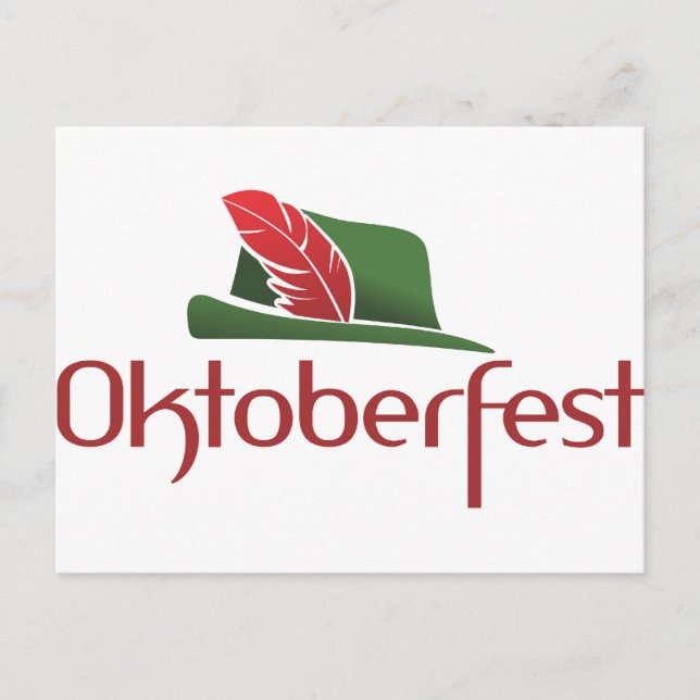 Oktoberfest Hut Postcard (Front)
