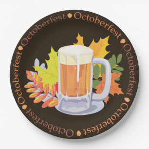 Oktoberfest in the Round Paper Plate
