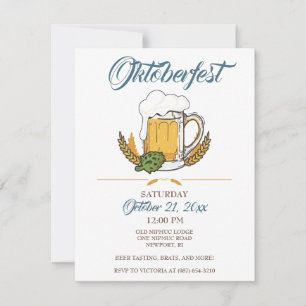 Oktoberfest Invitation, Beer Tasting Invite