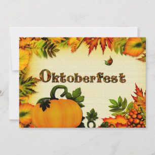 OKTOBERFEST - INVITATION - CHUTE/FEUILLE/CITROUILL