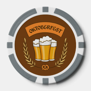Oktoberfest jetons de poker texte personnalisé