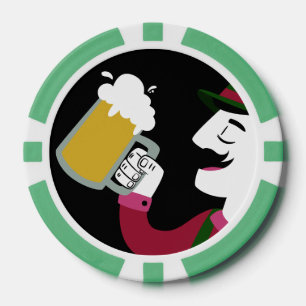 Oktoberfest jetons de poker texte personnalisé