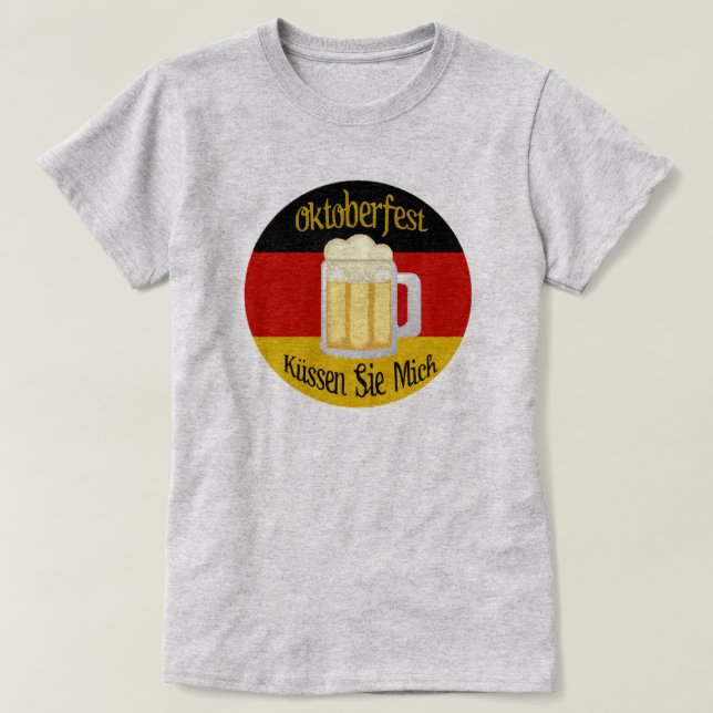 Oktoberfest Kiss Me T-Shirt (Design Front)