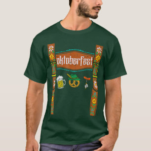 Oktoberfest Lederhosen Costume Cute German Bavaria T-Shirt