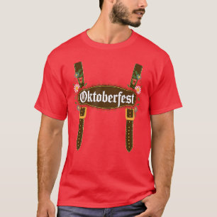 Oktoberfest Lederhosen Costume Cute German Bavaria T-Shirt