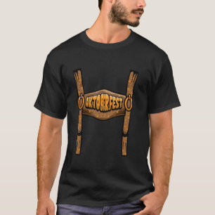 Oktoberfest Lederhosen Suspender Bavarian Costume  T-Shirt