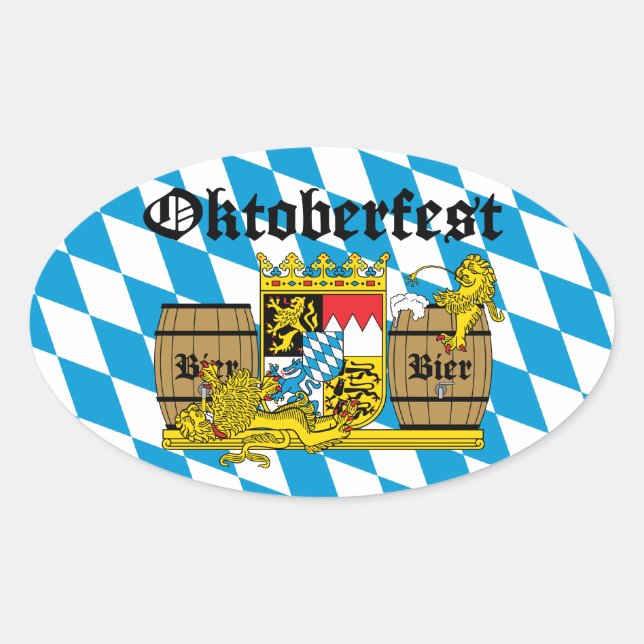Oktoberfest - Leones borrachos Oval Sticker (Front)
