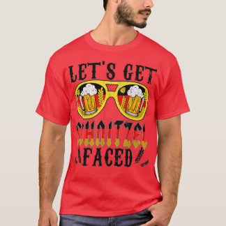 Oktoberfest - Let's Get Schnitzel Faced Funny Germ T-Shirt