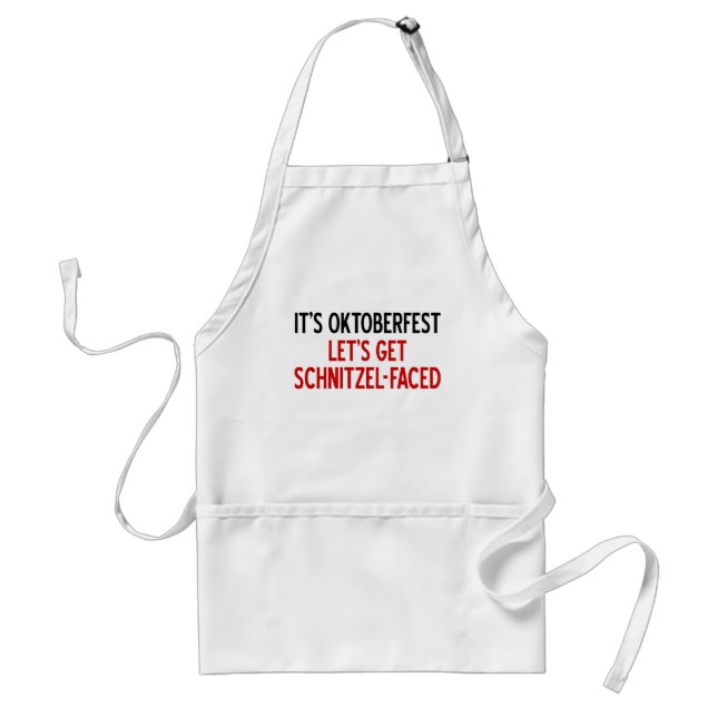 Oktoberfest Let's Get Schnitzel-Faced Standard Apron (Front)