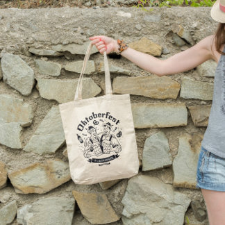 Oktoberfest Men Drinking Beer Tote Bag