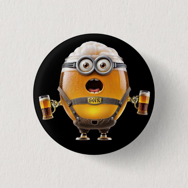 Oktoberfest Minion 1 Inch Round Button (Front)