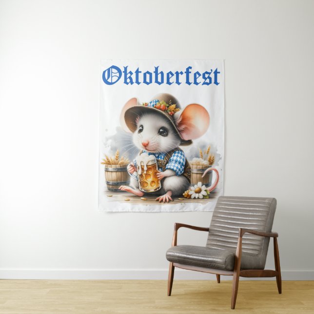 Oktoberfest Mouse Tapestry (In Situ)