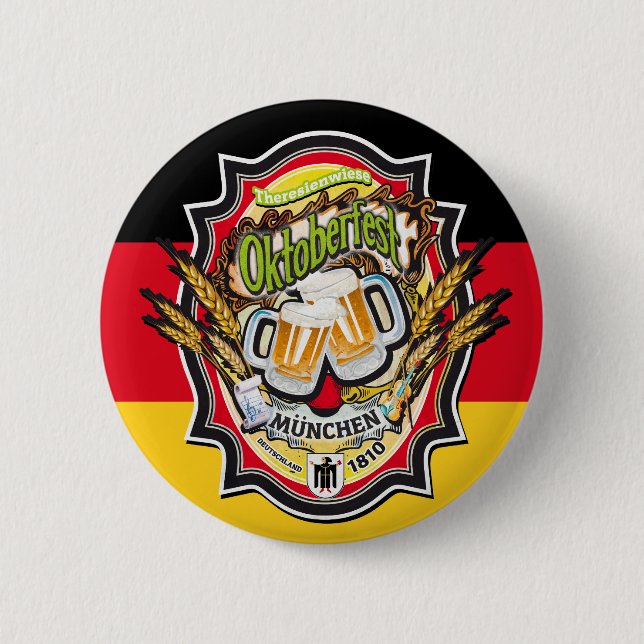 OKTOBERFEST MÜNCHEN DEUTSCHLAND 2 INCH ROUND BUTTON (Front)
