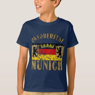 Oktoberfest Munich Distressed Look Design T-Shirt