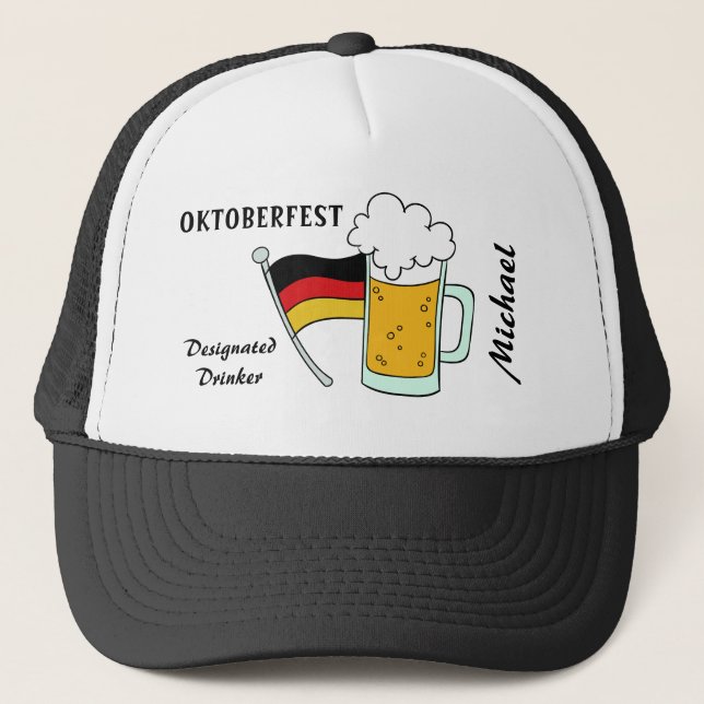Oktoberfest nom personnalisé et casquettes de text (Devant)
