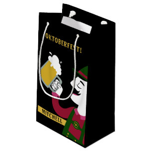 Oktoberfest nom personnalisé petit sac cadeau